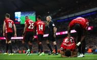 MANCHESTER, ENGLAND - APRIL 27: Marcus Rashford of Manchester United reacts after an injury during the Premier League match between Manchester City and Manchester United at Etihad Stadium on April 27, 2017 in Manchester, England.  (Photo by Clive Brunskill/Getty Images)